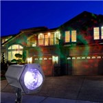 Luminária Espeto LED Projetor Efeito D’água Natal Prova D’água Bivolt HW-