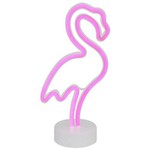 Luminária Flamingo Rosa de Mesa Led Neon a Pilha e USB