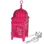 Luminaria Lanterna Marroquina Decorativa Pink Eletrica Bivolt