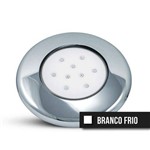 Luminária P/ Piscina Cromado125mm 9w Branco Frio