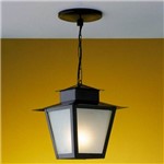 Luminária Pendente Colonial Externa / Interna 38cm Aço | Arandela Preto Lustre Vintage L6C Ideal