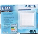Luminária Plafon Led 15w Embutir Quadrada Branco Frio Luxtek Ref: Lt-SLQ-15W