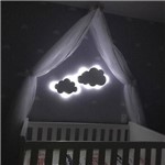 2 Luminárias para Quarto de Bebê Nuvens Decorativas LED Branco Frio