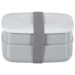 Lunchbox Kit Porta-refeição 6pçs Cinza/branco