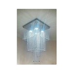 Lustre Plafon de Cristal Acrilíco - Base 35x35 - Soquete GU10 - Debby Artes