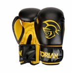 Luva de Boxe / Muay Thai Pretorian First 12 OZ Preta e Amarela