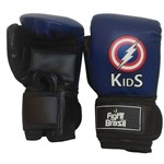 Luva para Muay Thai Boxe Infantil Fight Brasil 4 Oz Kids Azul