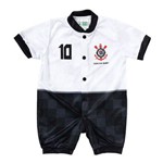 Macacão Curto do Corinthians Torcida Baby Camisa 10 Branco