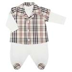 Macacão Longo C/ Camisa para Bebê em Suedine Baby Bear - Beth Bebê