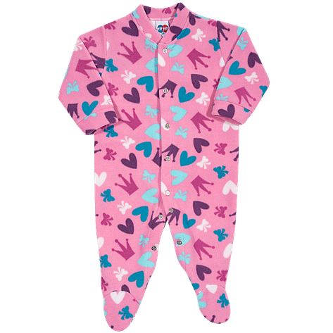 Macacão Pijama Feminino de Soft Rosa P