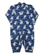 Macacão Pijama Infantil Microsoft Estampado Bichos - Azul 2