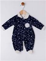 Macacão Soft Infantil para Bebê Menina - Azul Marinho