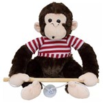 Macaco Assobia Sensor de Presença Pelúcia - Bbr Toys