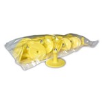 Macho para Brinco Crisan Amarelo - Pacote com 50 Unidades