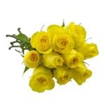 Maço de Rosas Colombianas Amarelas - 6 Hastes