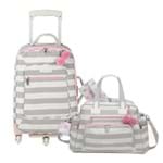 Mala Maternidade com Rodízio + Bolsa Everyday Candy Colors Pink - Masterbag