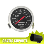 Manômetro de Turbo Cronomac Linha Sport 52mm - Diversas Escalas GRÁTIS: Suporte de Instrumento Giratório 360° 1Kgf (GMNTC04)