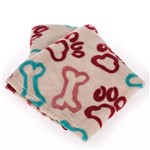 Manta Cobertor em Microfibra para Cachorro Cinza - Meu Pet