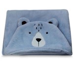 Manta Infantil com Capuz Urso Azul - Camesa