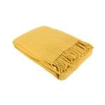 Manta Lã Cordeiro Favos Amarelo - 1,30 X 1,70