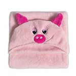 Manta Microfibra Infantil Capuz Pig - Bouton