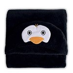 Manta Microfibra Infantil Capuz Pinguim - Bouton