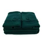 Manta Tricot Queen Verde Garrafa Rivoli com Porta Travesseiros