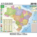 Mapa Brasil Politico Estatístico Rodovia Escolar 120 Cm X 90 Cm Edição 2019 SPMIX