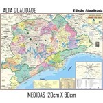 Mapa Grande Sao Paulo e Baixada Santista 120cm X 90cm