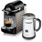 Máquina de Café Nespresso Pixie Eletric Titan + Aeroccino