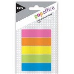 Marcador de Pagina Tris Pop Office Index - Plastica - Retangular 120 Fls Neon 677460