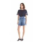 Maria Valentina | Shorts Comfort Detalhe Bolso Jeans 36