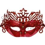 Máscara de Carnaval Veneziana Vermelha - Unidade