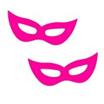 Máscara Gatinha Pink Neon C/ 12 Unidades