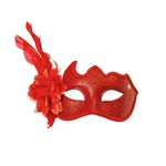 Máscara Veneziana Flor Vermelha - Cromus