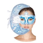 Máscara Veneziana - Meia Lua Azul