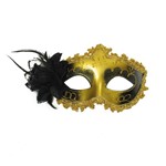 Máscara Veneziana Requinte Dourada - Cromus