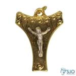 Medalha Crucifixo Cálice Dourado | SJO Artigos Religiosos