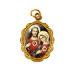 Medalha de Alumínio - Sagrado Coração de Jesus e Maria | SJO Artigos Religiosos