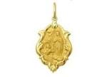 Medalha de Nossa Senhora de Lourdes Ornato 1,5cm Ouro Amarelo