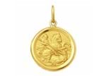 Medalha de São Jorge em Ouro 18k Redonda Ouro Amarelo