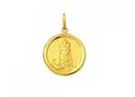 Medalha Nossa Senhora da Penha Redonda Média Ouro Amarelo