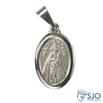 Medalha Oval de Inox de Nossa Senhora de Nazaré | SJO Artigos Religiosos