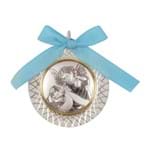 Medalhão de Berço Anjo Zelador - Azul - San Francis