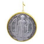 Medalhão São Bento Reto 15cm - Enfeite Resina