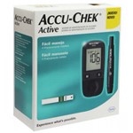Medidor de Glicose Accu Chek Active - Kit Completo + 2 Potes de 50 Tiras Teste (110 Tiras no Total)