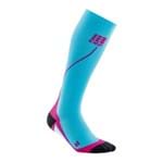 Meia de Compressão CEP Run Socks 2.0 Feminina - Rosa / Azul