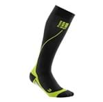 Meia de Compressão CEP Run Socks 2.0 Masculina - Preta / Verde