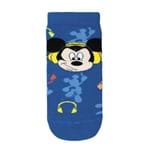 Meia Disney Mickey (Infantil) Tamanho: 08 10 | Cor: Azul Mistico | Calçados: 32 a 35