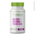Melissa 250mg + Mulungu 100mg + Passiflora (Maracujá) 100mg Cápsulas Obrigatórias - 120 Doses